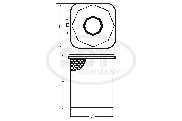 SCT GERMANY Воздушный фильтр SB 3208